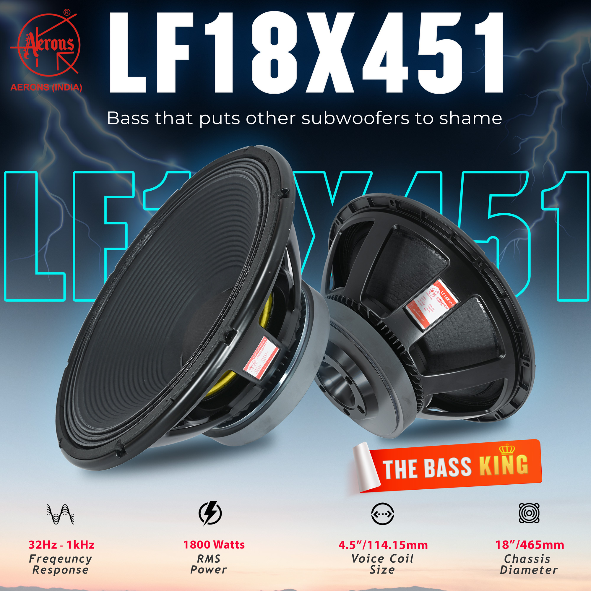 Aerons speaker 15 inch sales price